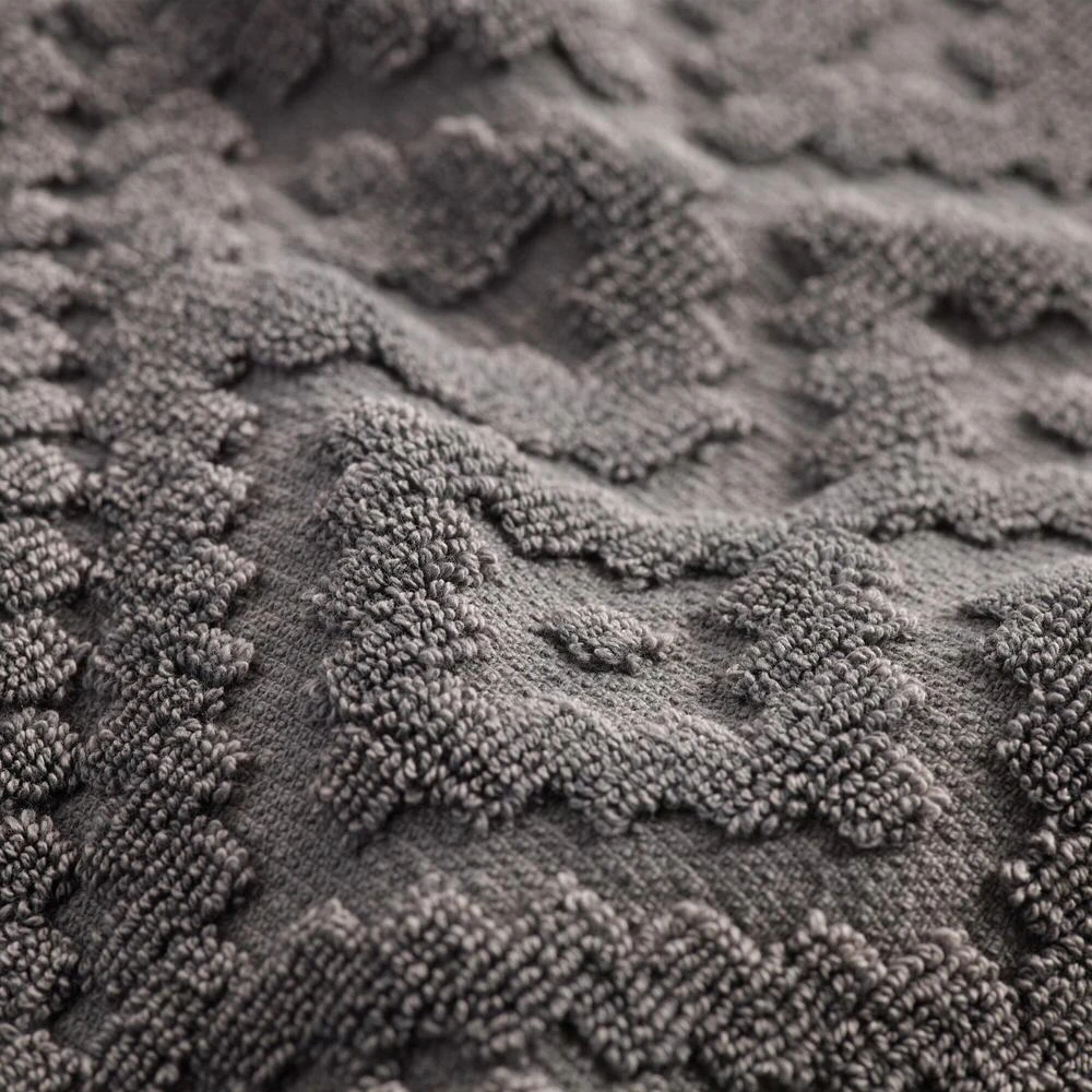 World Market Nova Charcoal Gray Sculpted Geo Hand Towel - Image 3