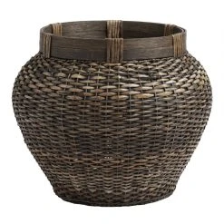 World Market Brielle Round Rattan Basket