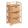 World Market Shelton Bamboo And Rattan 3 Drawer Storage Shelf