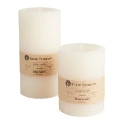 World Market Apothecary White Tuberose Pillar Scented Candle