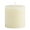 World Market 3x3 Ivory Unscented Pillar Candle