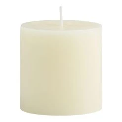 World Market 3x3 Ivory Unscented Pillar Candle