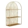 World Market Arched Gold Art Deco 3 Tier Wall Shelf