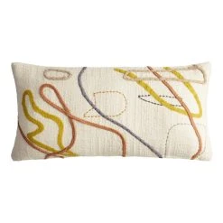 World Market Abstract Contoured Line Lumbar Pillow