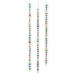 World Market Multicolor Fabric Birds Hanging Decor