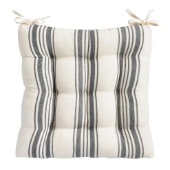 World Market Black Villa Stripe Chair Cushion