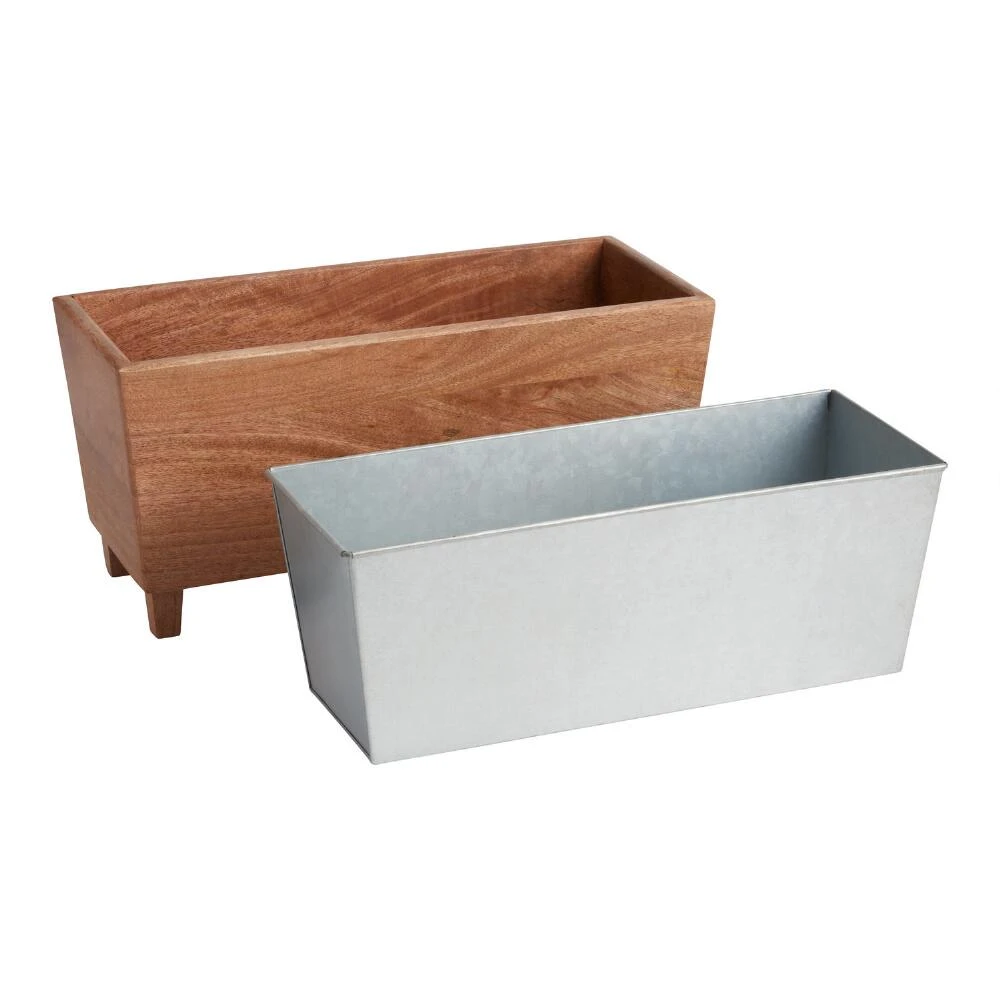 World Market Wood Trough Wine Chiller - Image 3