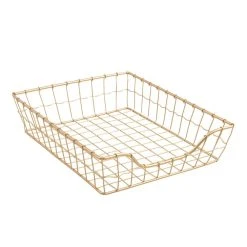 World Market Antonia Gold Wire Paper Tray