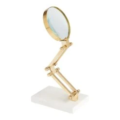 World Market Gold Magnifying Glass with Marble Stand