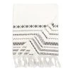 World Market Zohra Ivory And Black Geo Stripe Bath Towel