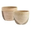 World Market Nella Black And White Geo Seagrass Basket