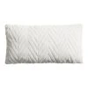 World Market Ivory Faux Fur Chevron Lumbar Pillow