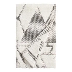 World Market Blayne Ivory And Black Abstract Geo Hand Towel
