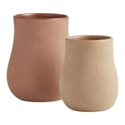 World Market Small Curvy Textured Ceramic Vase