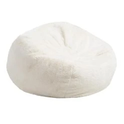World Market Ivory Patterned Bean Bag Chair