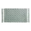 World Market Chinois Green Woven Dot Tassel Bath Mat