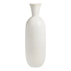 World Market Tall Ivory Pearlescent Reactive Glaze Olivia Vase