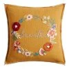 World Market Amber Embroidered Breathe Throw Pillow
