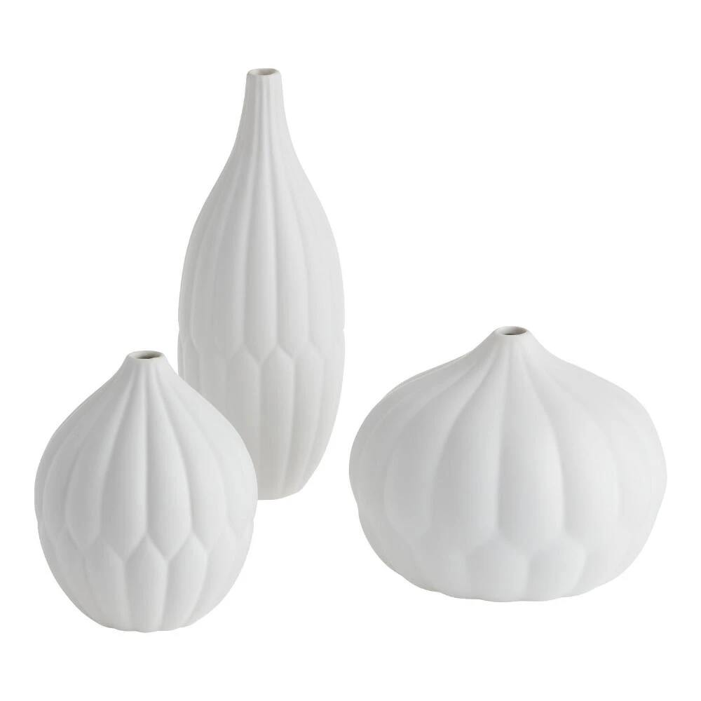 World Market White Ceramic Cloud Renaissance Vase