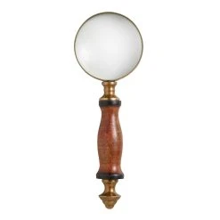 World Market Mini Wood and Brass Magnifying Glass