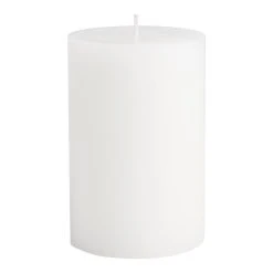 World Market 4x6 White Unscented Pillar Candle