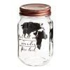 World Market Glass World Map Jar