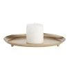 World Market Round Gold Reactive Metal Candle Plate