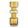 World Market Amber Geometric Stacked Glass Vase