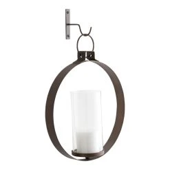 World Market Ethan Bronze Circle Pendant Sconce