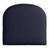 World Market Sunbrella Navy Canvas Gusseted Outdoor Chair Cushion