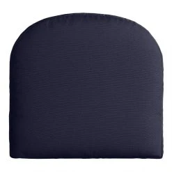 World Market Sunbrella Navy Canvas Gusseted Outdoor Chair Cushion