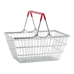 World Market Mini Metal Shopping Basket Tabletop Decor