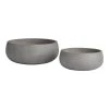 World Market Zian Gray Cement Shallow Outdoor Planter