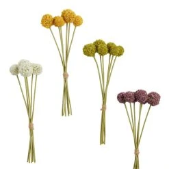 World Market Mini Faux Spring Allium Bunches Set Of 4