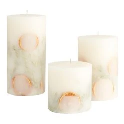World Market Citrus and Rosemary Botanical Inclusion Pillar Candle