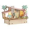 World Market Laser Cut Wood Mid Century Easter House LED Light Up Decor