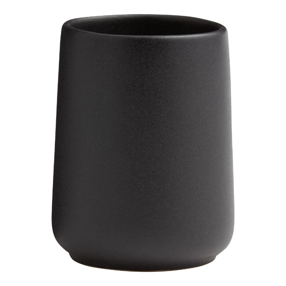 World Market Matte Black Ceramic Tumbler