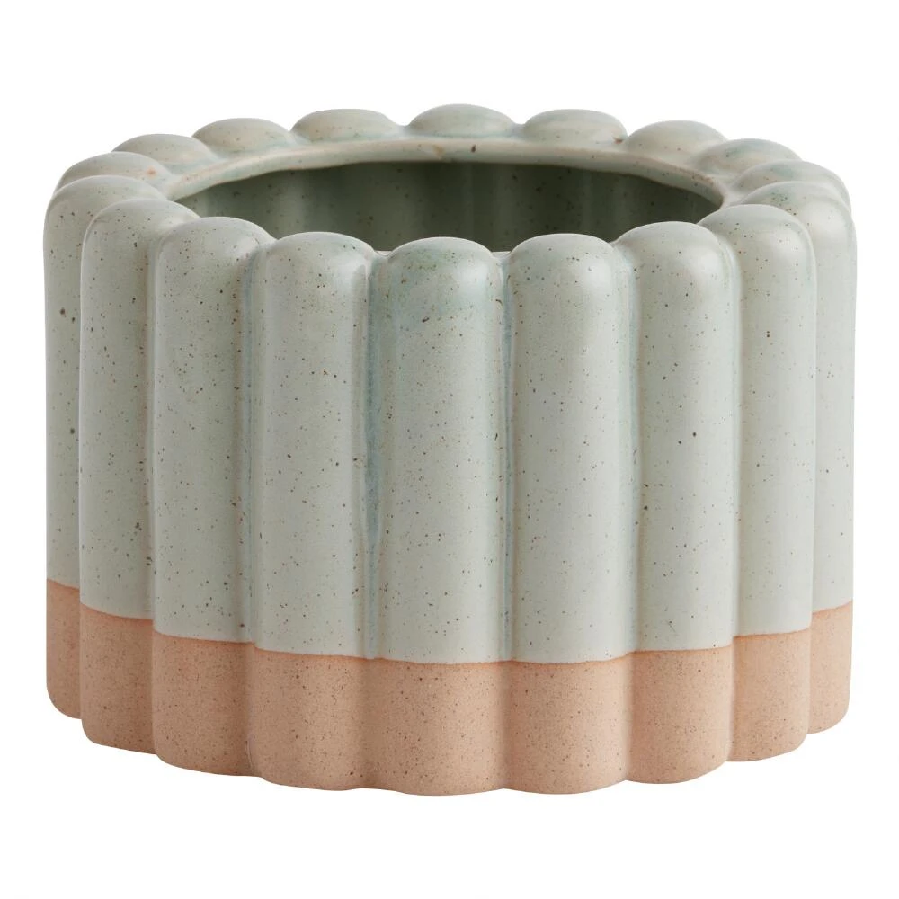 World Market Natural Two Tone Channel Planter - Image 2