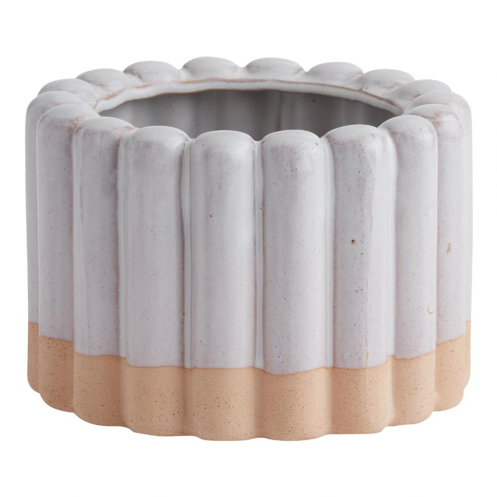 World Market Natural Two Tone Channel Planter - Image 3