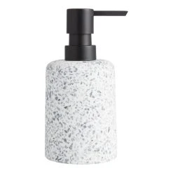 World Market Black, Gray And White Terrazzo Liquid Soap Dispenser