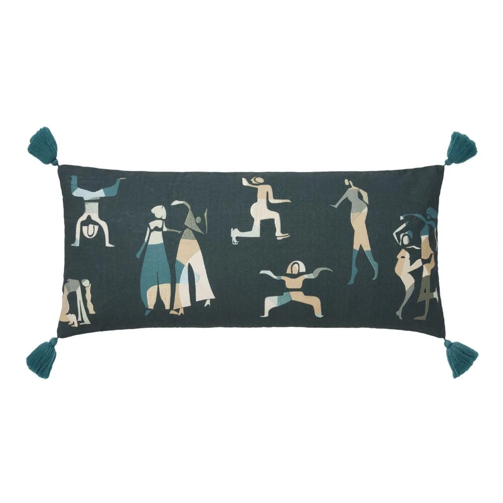 World Market Justina Blakeney My Own Kinda Vibe Teal Lumbar Pillow