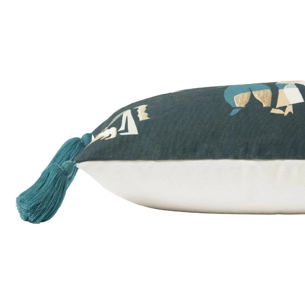 World Market Justina Blakeney My Own Kinda Vibe Teal Lumbar Pillow - Image 2