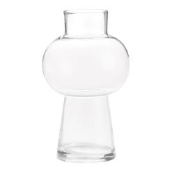 World Market Clear Glass Pedestal Bulb Vase