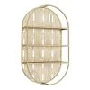 World Market Oval Gold Art Deco 3 Tier Wall Shelf
