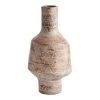 World Market Tall Brown And White Textured Ceramic Vase