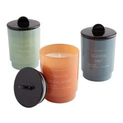 World Market Glass Pedestal and Ceramic Lid Scented Candle
