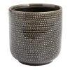 World Market Black Dot Reactive Glaze Ceramic Planter