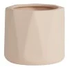 World Market Natural Ceramic Faceted Planter