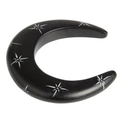 World Market Black Kisii Soapstone Crescent Moon Decor