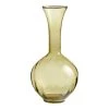 World Market Tall Olive Green Bulb Blown Glass Bud Vase